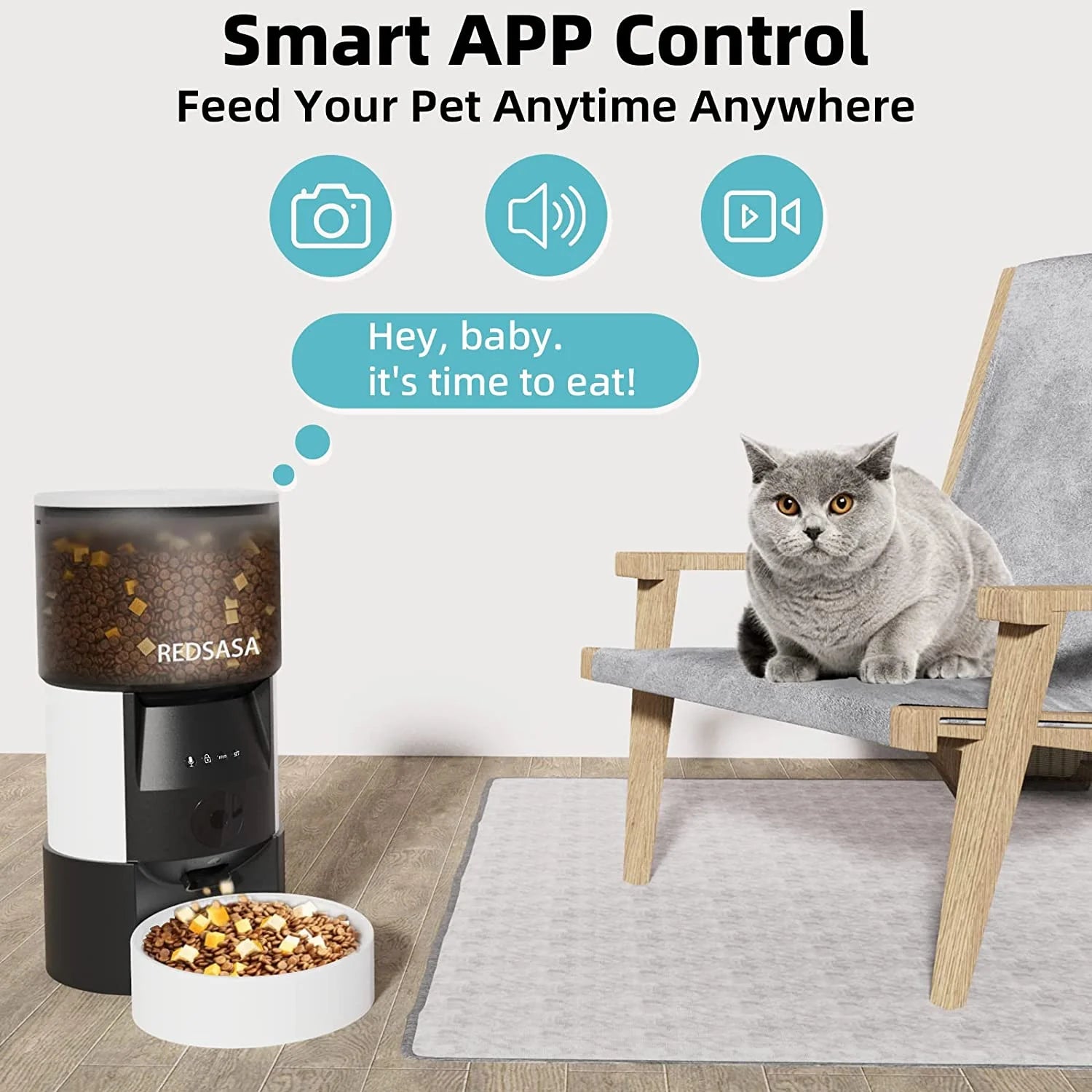 3L Smart Pet Feeder with Camera & 2-Way Audio