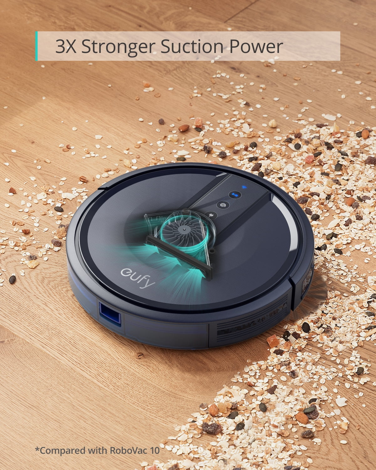 25C Wi-Fi Connected Robot Vacuum, Great for Picking up Pet Hairs, Quiet, Slim