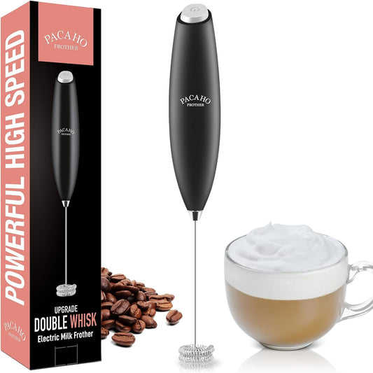Handheld Electric Milk Frother & Matcha Whisk, Black